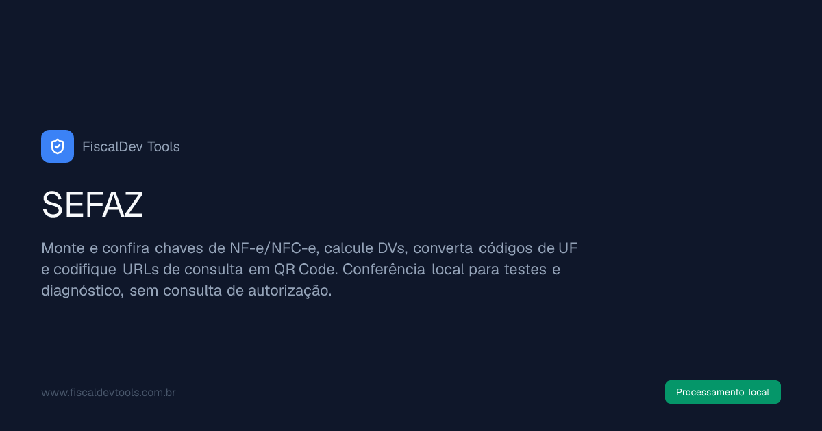 SEFAZ Online Grátis | FiscalDev Tools